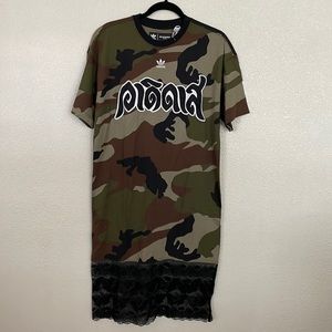Adidas Originals Camo Lace Tee Dress  XS
